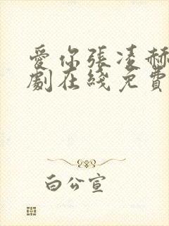 爱你张凌赫电视剧在线免费播放
