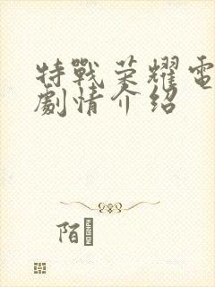特战荣耀电视剧剧情介绍封面