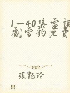 1—40集电视剧雪豹免费播放