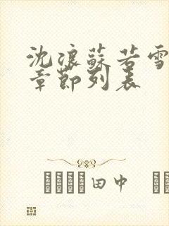 沈浪苏若雪最新章节列表