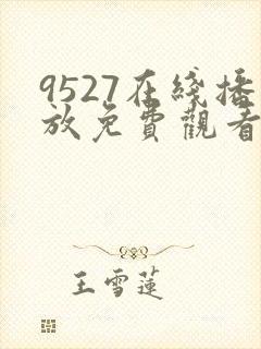 9527在线播放免费观看电视剧封面