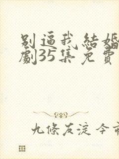 别逼我结婚电视剧35集免费观看封面