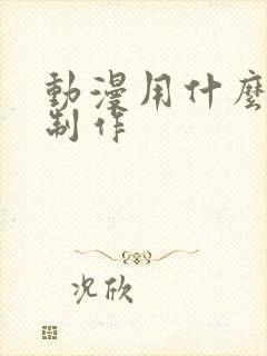 动漫用什么软件制作