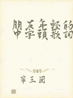 朋友年轻的妈妈中字头歌词