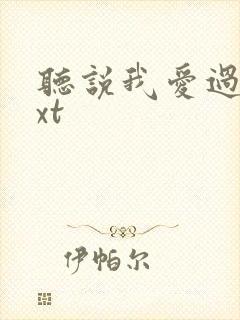 听说我爱过你txt