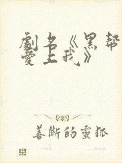 剧名《黑帮少爷爱上我》封面