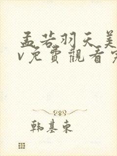 孟若羽天美传mv免费观看完整版最新一