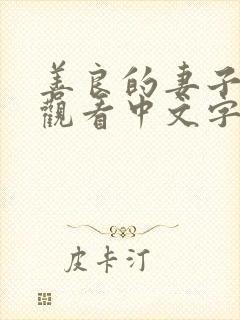 善良的妻子在线观看中文字幕