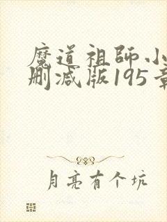 魔道祖师小说无删减版195章