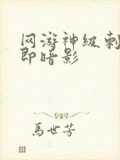网游神级刺客我即暗影
