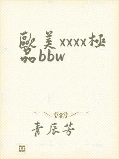 欧美xxxx极品bbw封面