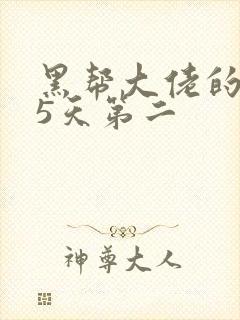 黑帮大佬的365天第二封面