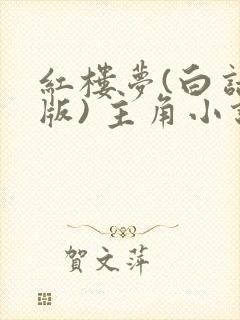 红楼梦(白话文版) 主角小说免费