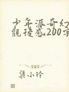 少年派奇幻漂流观后感200字