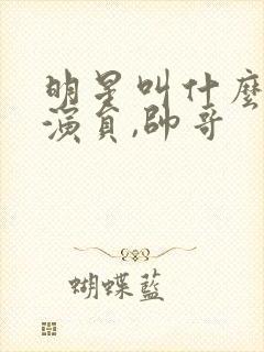 明星叫什么龙的演员,帅哥