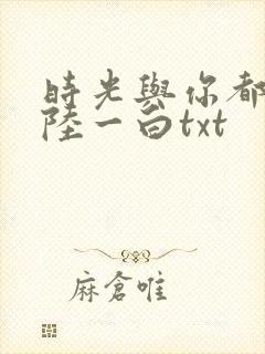 时光与你都很甜陆一白txt封面