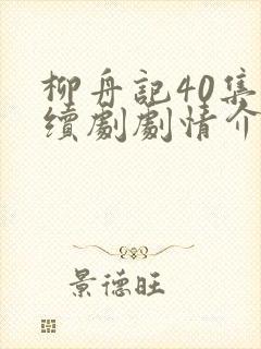 柳舟记40集连续剧剧情介绍