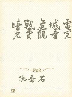 暗战危城电视剧免费观看完整版封面