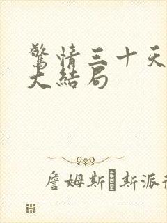 惊情三十天原著大结局