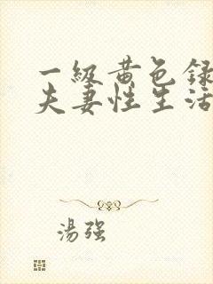 一级黄色录像片夫妻性生活片