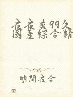 夜夜爽99久久国产综合精品女不卡