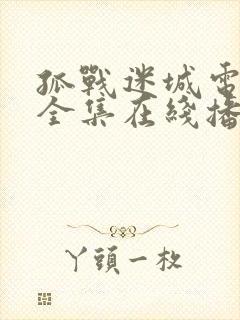 孤战迷城电视剧全集在线播放免费