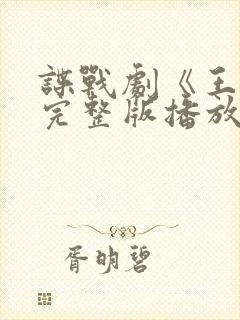 谍战剧《王牌》完整版播放