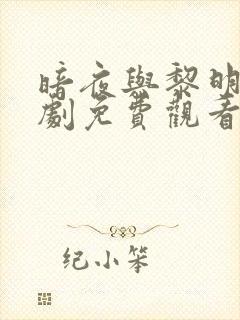 暗夜与黎明电视剧免费观看高清