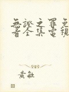 无证之罪免费观看全集电视剧