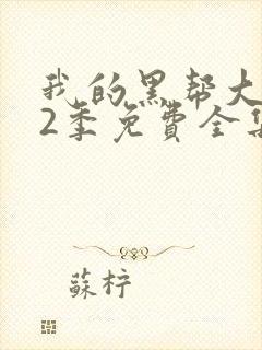 我的黑帮大佬第2季免费全集封面