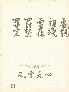 罪罚电视剧全集完整在线观看免费