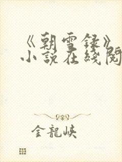 《朝雪录》原著小说在线阅读封面