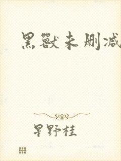 黑兽未删减版封面