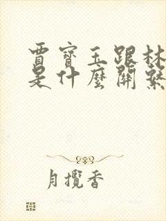 贾宝玉跟林黛玉是什么关系啊