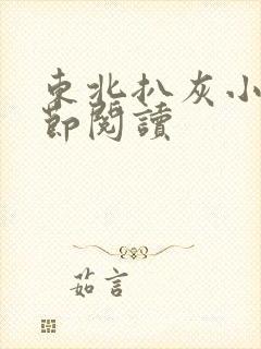 东北扒灰小说分节阅读