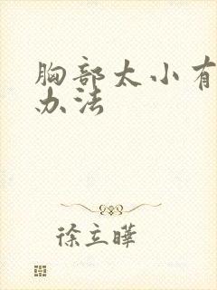 胸部太小有什么办法