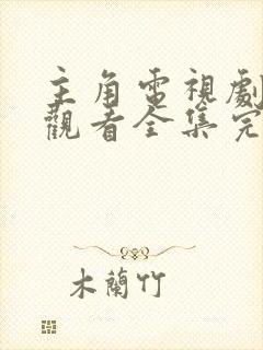 主角电视剧免费观看全集完整版高清