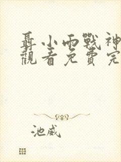 聂小雨战神在线观看免费完整版