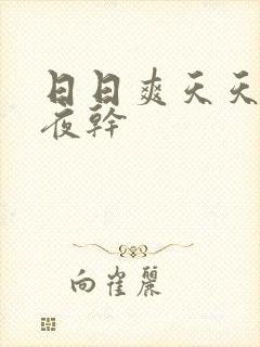 日日爽天天操夜夜干