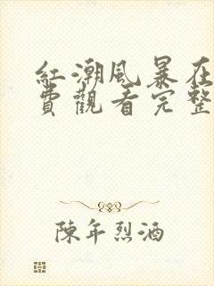 红潮风暴在线免费观看完整版国语