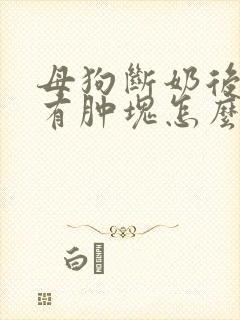 母狗断奶后乳房有肿块怎么办封面