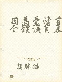 因为爱情有多美全体演员表封面