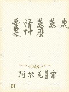 爱情万万岁结局是什么封面