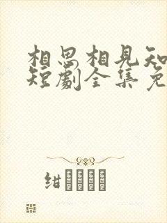 相思相见知何日短剧全集免费看封面