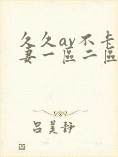 久久av不卡人妻一区二区三区