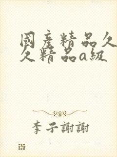 国产精品久久久久精品a级