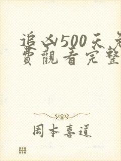 追凶500天免费观看完整版在线全集