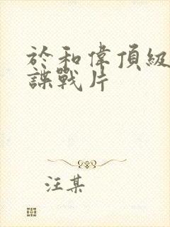 于和伟顶级军统谍战片