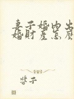 妻子婚内出轨离婚财产怎么处理封面