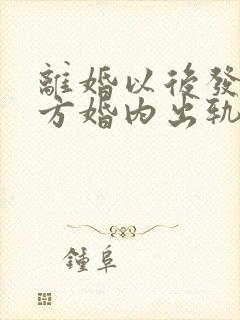 离婚以后发现男方婚内出轨生了孩子